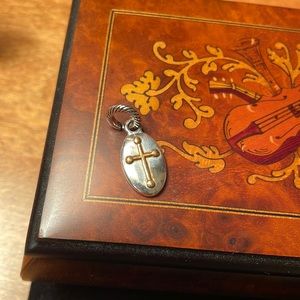 Brighton oval charm with cross NWOT